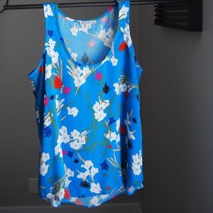 J. Crew Factory Sleeveless Floral Blouse